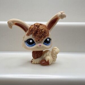 Littlest Pet Shop 2480 Glitter Angora Bunny Brown LPS